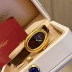 Cartier Baignoire 32*26*8MM Classic Design Brown/White Dial Watch